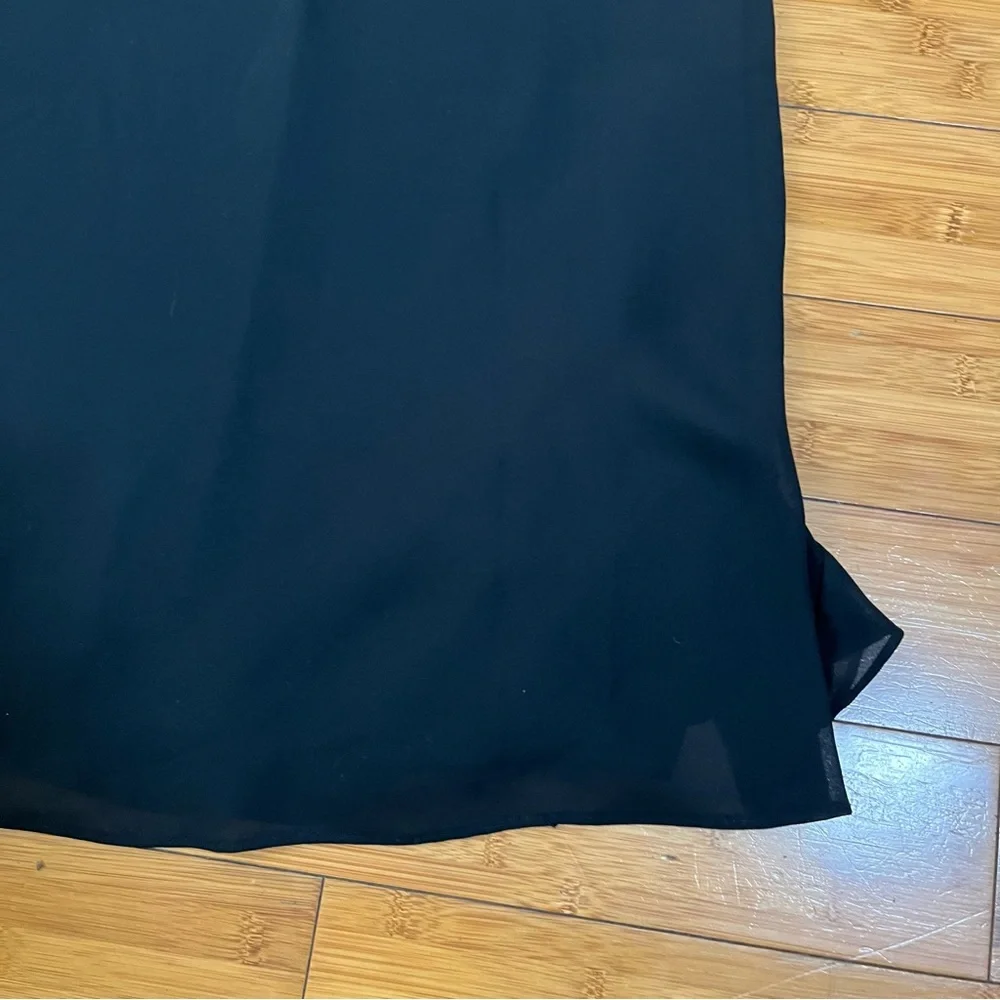 Y2K Vintage Alyn Paige Black Empire Waist Maxi Formal Dress Fairy Whimsigoth - Picture 6 of 12